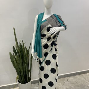 modal silk ajrakh saree