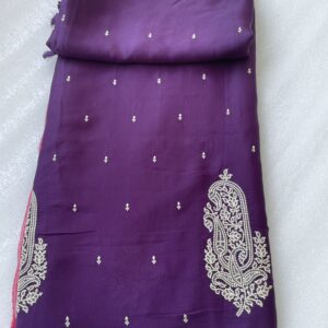 violet soft silk saree