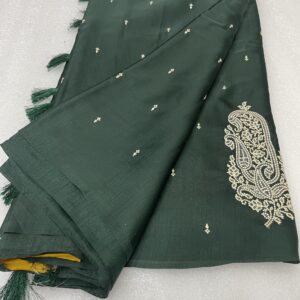 green soft silk saree